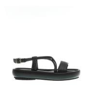 Patrizia Bonfanti Svarta Låga Kil Sandaler Black, Dam