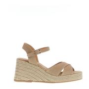 Castañer Beige Kil Espadrillos Kors Tyg Beige, Dam