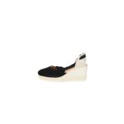 Manebí Hamptons Suede Espadrilles Platform Sandaler Black, Dam