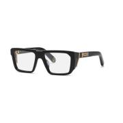 Philipp Plein Svart Blank Vpp142M 700Y Solglasögon Black, Unisex