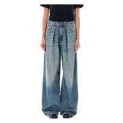 Haikure Blå Tencel Wide-Leg Jeans Blue, Dam