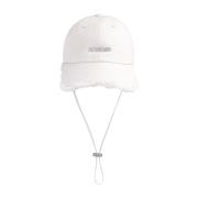 Jacquemus Artiskok Baseballkeps med Fransar White, Unisex