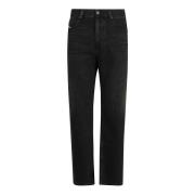 Diesel Svarta Denim Jeans Löst Passform Black, Herr