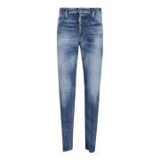 Dsquared2 Blå Stretch Denim Jeans Aw24 Blue, Herr