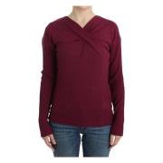 Roberto Cavalli V-neck Knitwear Red, Dam