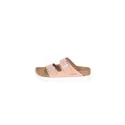 Birkenstock Arizona Platform Lädersandaler Pink, Dam