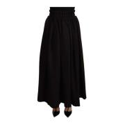 Dolce & Gabbana Elegant Maxi Kjol Black, Dam