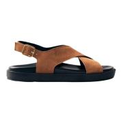 ALOHAS Nico Suede Brun Läder Sandaler Brown, Dam