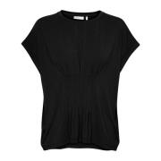 InWear Svart Top med Rund Hals Black, Dam