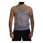 Dsquared2 Grå Bomull Ärmlös Tank Top Gray, Herr