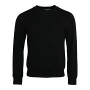 Dolce & Gabbana Svart Crew Neck Sweatshirt Långärmad Black, Herr