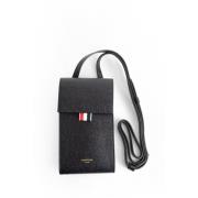 Thom Browne Svart Läder Crossbody Telefonhållare Black, Herr