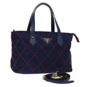 Prada Vintage Pre-owned Nylon prada-vskor Blue, Dam