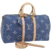 Louis Vuitton Vintage Pre-owned Canvas louis-vuitton-vskor Blue, Dam