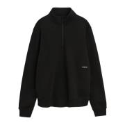 Soulland Borstad Fleece Half Zip Sweatshirt Black, Unisex