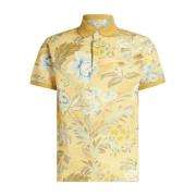 Etro Blommig Pikétröja Gul Yellow, Herr