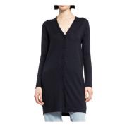 Max Mara Svart V-ringad Cardigan med knappar Black, Dam