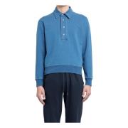 Tom Ford Indigo Dye Jersey Polo Shirt Blue, Herr