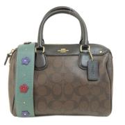 Coach Pre-owned Pre-owned Canvas handvskor Brown, Dam