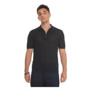 Emporio Armani Halv Zip Polo Shirt Örnlogo Blue, Herr