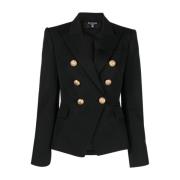 Balmain Elegant Noir Blazer Black, Dam