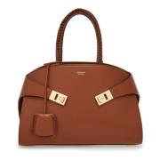 Salvatore Ferragamo Cognac Liten Hug Väska Brown, Dam