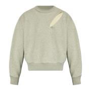 Alexander McQueen Sweatshirt med slits Gray, Dam