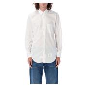 Thom Browne Vit Klassisk L/S BD Skjorta White, Herr