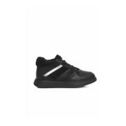 Cerruti 1881 Svarta Läder Platform Sneakers med Logo Black, Dam
