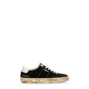 Golden Goose Svarta Mocka Sneakers Rund Tå Logo Black, Dam