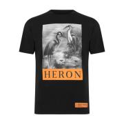 Heron Preston Oversize Logo T-shirt Svart Bomull Black, Dam