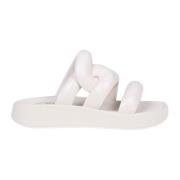 ASH Vadderad Läder Sandal Plattform White, Dam