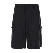 Dolce & Gabbana Svarta Cargo Bermuda Shorts Hög Midja Black, Herr