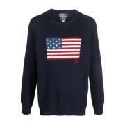 Polo Ralph Lauren Hunter Navy Flag Pullover Blue, Herr