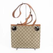 Gucci Vintage Pre-owned Canvas axelremsvskor Beige, Dam