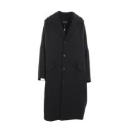 MM6 Maison Margiela Svart Ullblandad Oversized Kappa Black, Dam