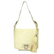 Salvatore Ferragamo Pre-owned Pre-owned Tyg axelremsvskor Beige, Dam