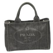 Prada Vintage Pre-owned Tyg prada-vskor Gray, Dam