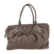 Salvatore Ferragamo Pre-owned Pre-owned Tyg handvskor Brown, Dam