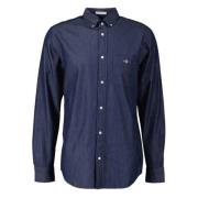 Gant Indigo Button-Down Skjorta Blue, Herr