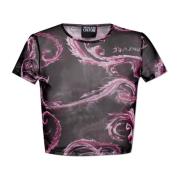 Versace Jeans Couture Topp med ett mönster Black, Dam