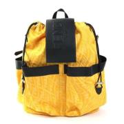 Fendi Vintage Pre-owned Canvas axelremsvskor Yellow, Herr