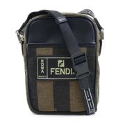 Fendi Vintage Pre-owned Canvas axelremsvskor Multicolor, Dam