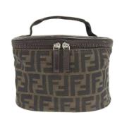 Fendi Vintage Pre-owned Canvas handvskor Brown, Dam