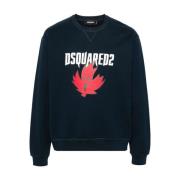 Dsquared2 Stiliga Herr Sweatshirts Kollektion Blue, Herr