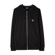 Paul Smith Ekologisk Bomull Zebra Logo Hoodie Black, Herr