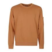 C.p. Company Diagonal Fleece Lens Sweatshirt Orange, Herr