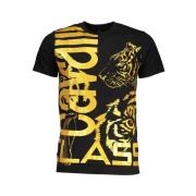 Cavalli Class Svart T-shirt med tryckt logotyp Multicolor, Herr