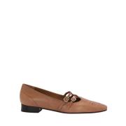 Lottusse Taupe Kalvskinn Ballerinor Smithson Bailarina T Beige, Dam