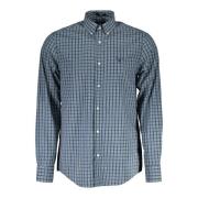 Gant Green Cotton Skjorta Blue, Herr